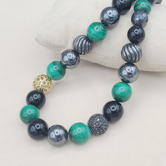 David Yurman Elements Bead Necklace With Gold and Diamonds - Picture 7 of 12